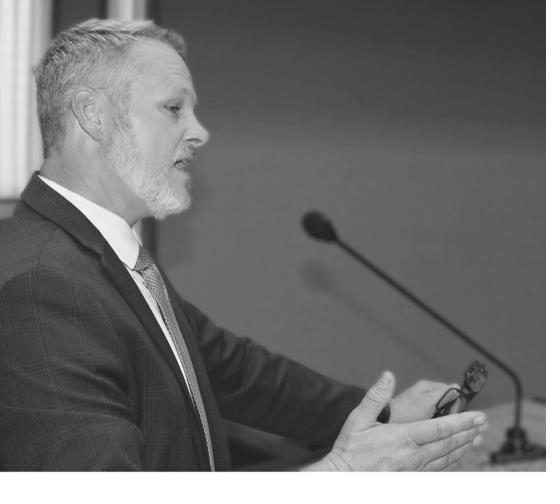 Ben Brown speaking at a Lincoln City Council meeting